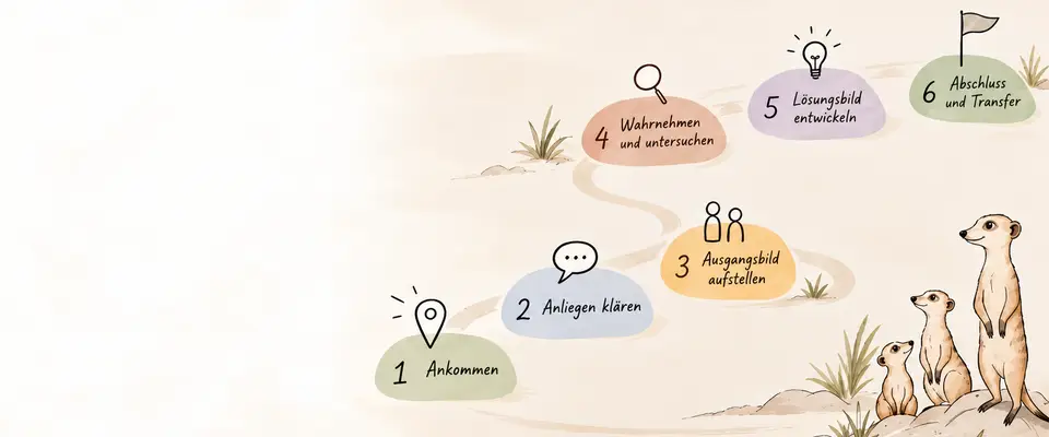 Ablauf einer systemischen Aufstellung:  6 Schritte & 1 Beispiel